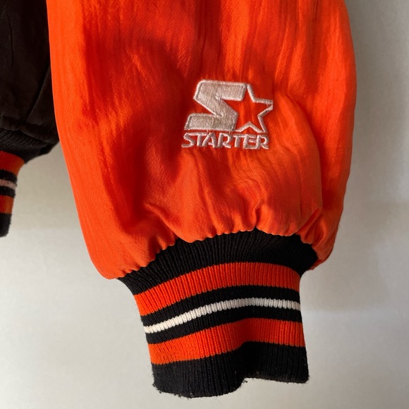 VTG 90’s STARTER Baltimore Orioles MLB Baseball Orange/Black Jacket Size Large - Picture 4 of 8